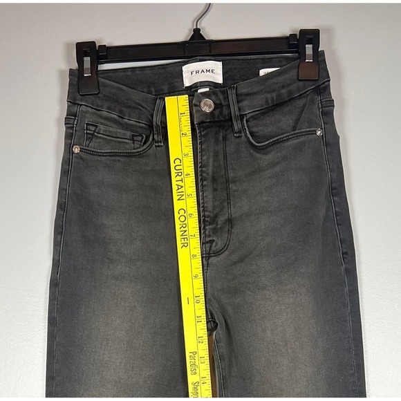 FRAME Denim Le Super High Mini Boot Released Hem, Black, Size 27 - Picture 9 of 12